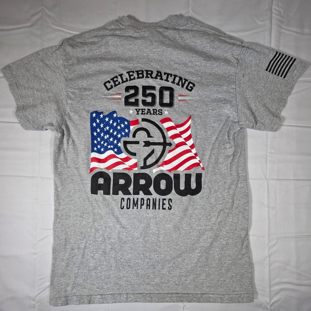 Gildan Arrow Companies 250 Years Concrete Asphalt T-Shirt Gray Mens Medium